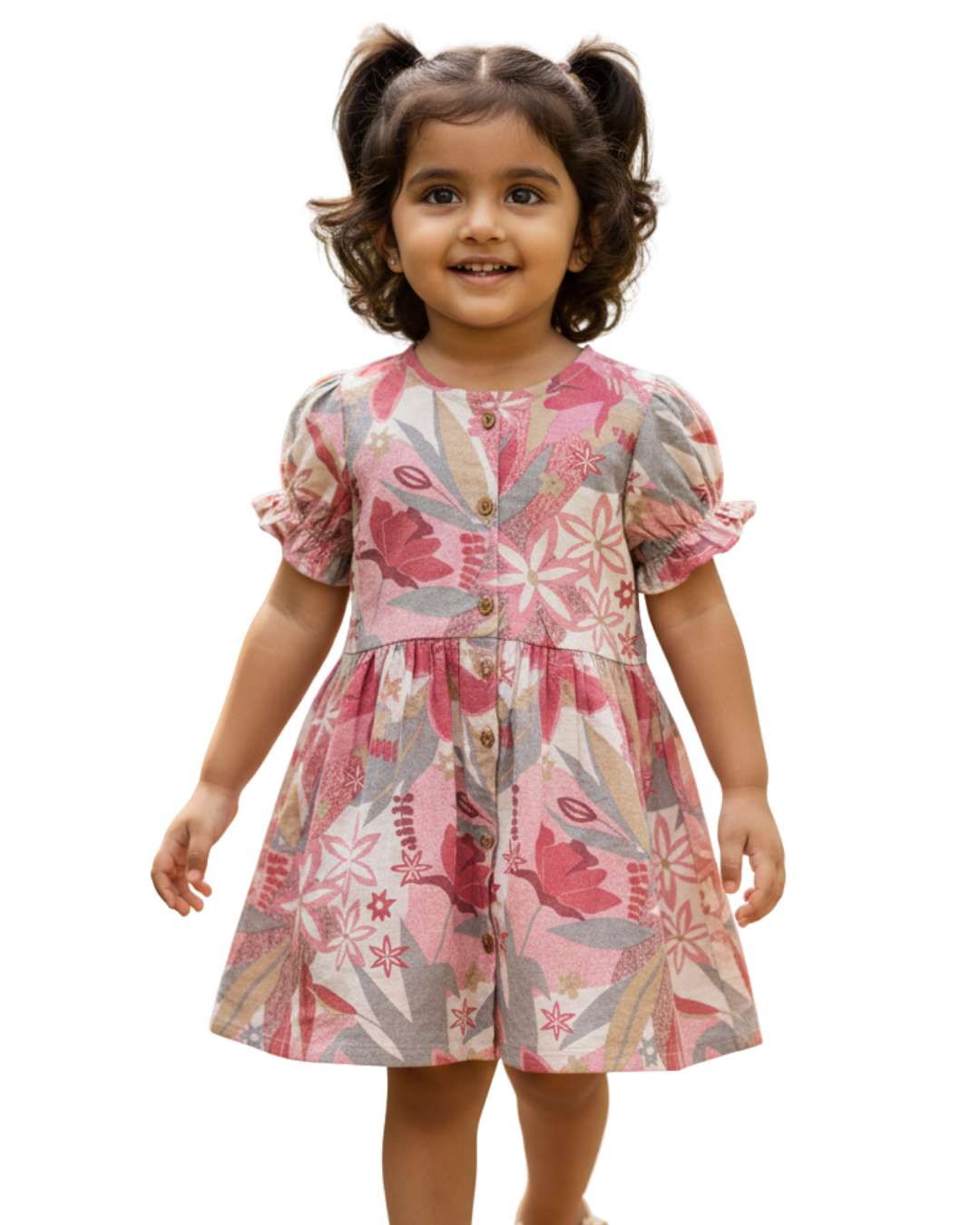 Rosalia pure cotton floral frock for girls