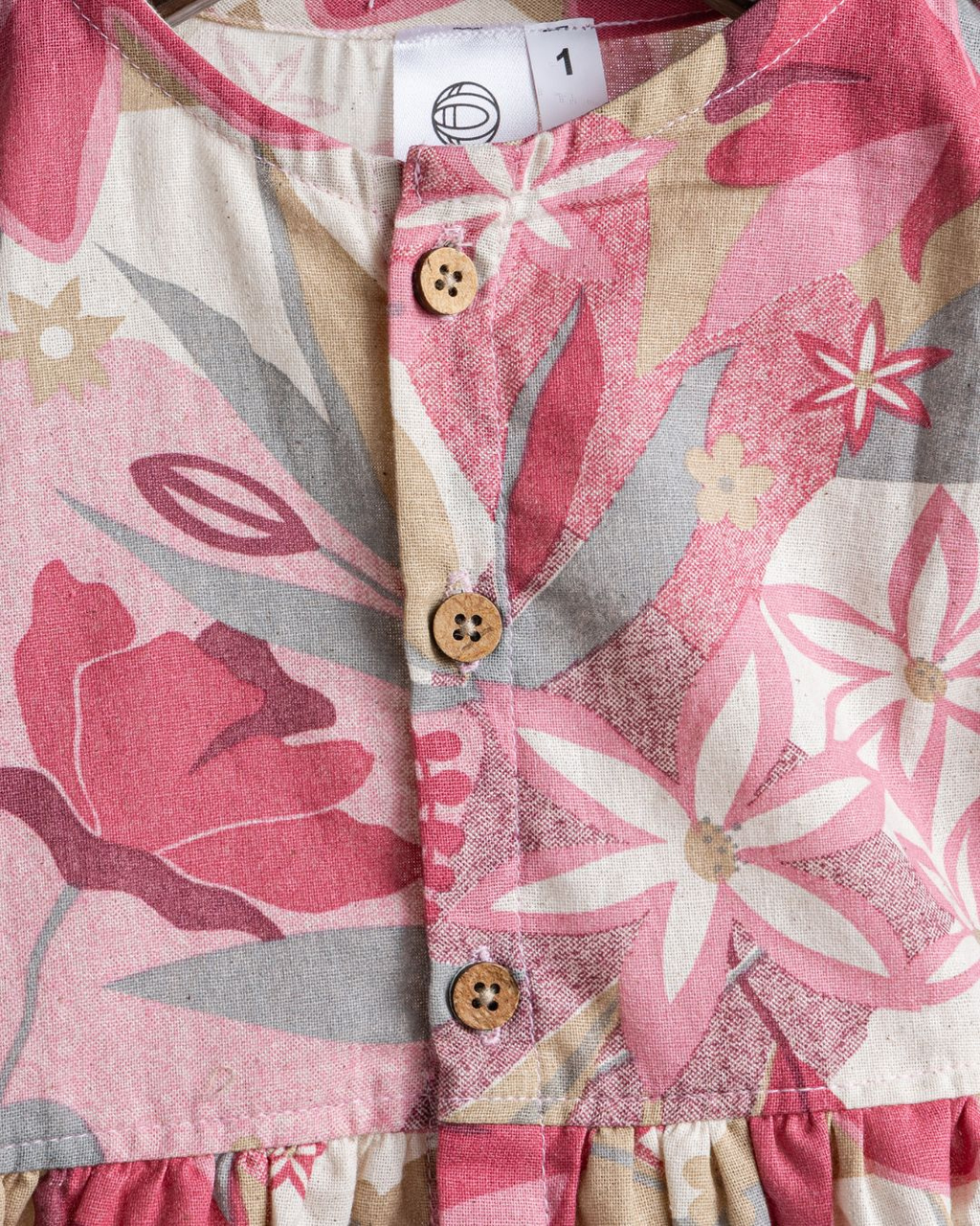 Dresteny Rosalia cotton floral frock for girls – back view